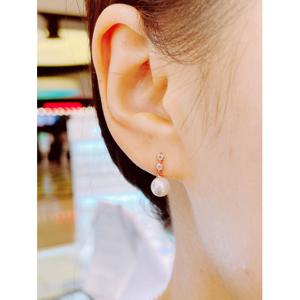 미니골드 14K 더블큐 진주 귀걸이 ETRM4342