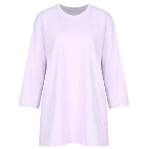 [샵앤]루즈핏 국산 슬럽 박스 7부 면티셔츠 DAI-WSH-1012-연보라