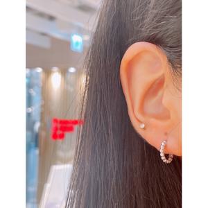 미니골드 14k 심플볼륨 링귀걸이(12mm) ECPM4043W