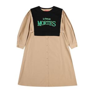 [반에이크]소재배색 원피스_VB2XOPMD11Z