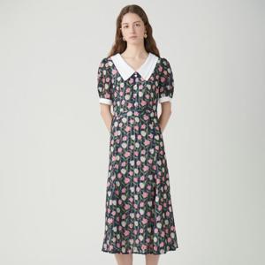 [SATIN] 플라워 프린트 원피스 S242M659