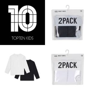 [탑텐키즈]MKE5TS3904 탑텐키즈 24년 FW 공용) 에센셜 USA 코튼 긴팔 티셔츠(2PACK)