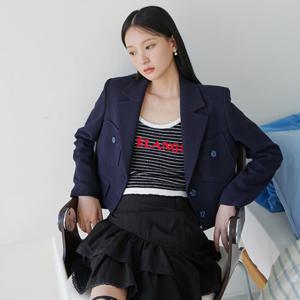[에고이스트]단추 포인트 싱글버튼 숏 자켓 (ER2WJ362)