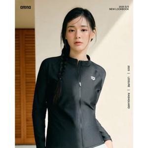 [아레나] 365 레귤러핏 여성 집업 래쉬가드 A5BL1QR42BLK