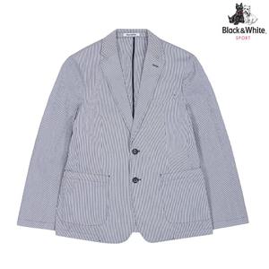[블랙앤화이트]남성 핀스트라이프 서커 자켓 0425GZMC_NAVY