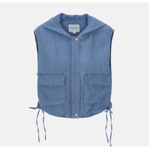 [써스데이아일랜드][여성]후드 집업 데님 베스트(T252MVT176W)
