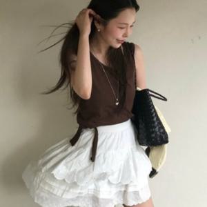 [올리브데올리브] 허리타이드슬리브리스탑(OW5ME496)