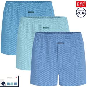 BYC라인과도트패턴60수프리미엄트렁크팬티3매입MCG1456
