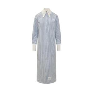 Thom Browne 스트라이프 버튼업 셔츠 드레스 FDSE70C00572 450 TP944137443