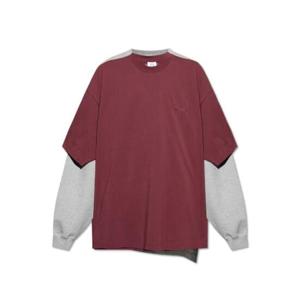 베트멍 더블 레이어 티셔츠 스웨트셔츠 UA66CW630G1600 GREYMELANGEBORDEAUX TP943962545