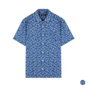 그린조이 HC12 남성 면 리플 올오버 프린트 남방 GS24WS85M(로얄 블루)