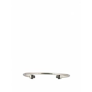 [ALEXANDER MCQUEEN] 남성 팔찌 Brangles 트윈 스컬 로고 detailed 뱅글 554479J160Y0446 실버 /8