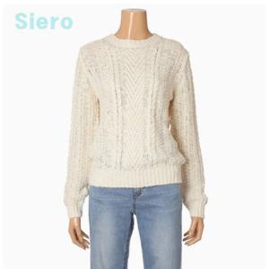 [시에로]앞중심 꽈배기조직 풀오버 SH3KTF341