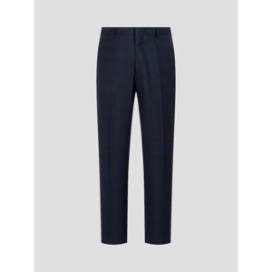 [로가디스] ZEGNA 울 실크 체크 루즈 핏 수트 팬츠 - 네이비 (RX5102R05R)