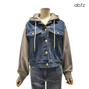 [에이비에프지]후드 레이어드 스타일 데님 재킷 APZ5QJ33G