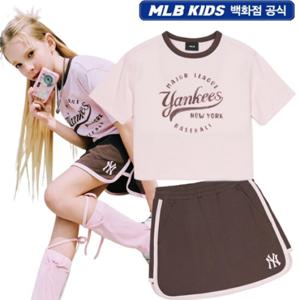 MLB키즈 [7FS1V1253-50PKL] 바시티 스트릿 여아 티셔츠세트