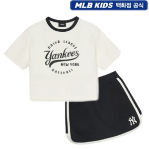 MLB키즈 [7FS1V1253-50CRS] 바시티 스트릿 여아 티셔츠세트