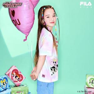 [휠라키즈]휠라키즈 X 파워퍼프걸 콜라보 타이다잉 티셔츠-FK2RSG2P04F