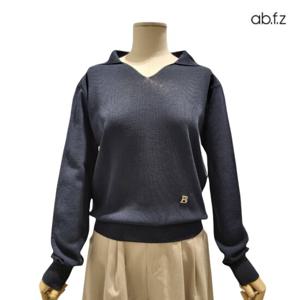 [에이비에프지]카라넥 V넥 여름 긴팔 니트 APZ2QW31D