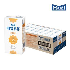 [매일우유] 매일 멸균우유 저지방우유 2% 200ML 24팩 흰우유