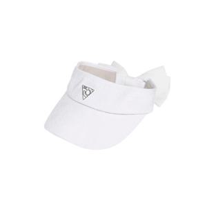 와이드앵글골프썬캡 KQJ WWP25C06W2 CO 자가드 패턴 바이저 (White)