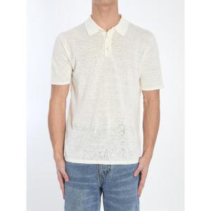ROBERTO COLLINA Linen knit polo shirt RB2002402