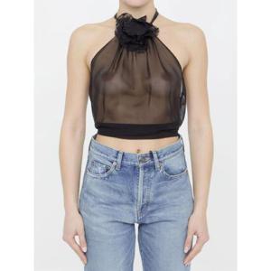DOLCE&GABBANA 꽃무늬 쉬폰 탑 F79FITN0000
