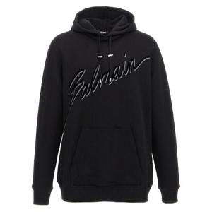 BALMAIN 벨벳 로고 후드티 EH1JT047BC86EAP