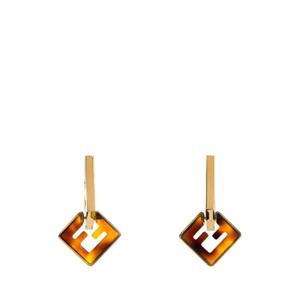 FENDI 인쇄된 플렉시글라스와 금속 Forever Fendi 귀걸이 8AK206ALI0 F1BDE