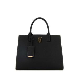 BURBERRY Black leather shopping bag 8072511 A1189