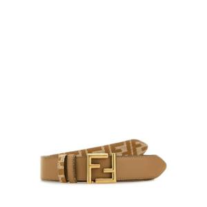 FENDI Beige leather FF reversible belt 8C0686AUNM F1SNJ