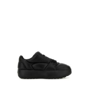 DSQUARED 블랙 레더 퍼퍼 스니커즈 SNW029018908350 2124