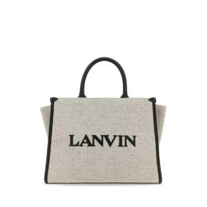 LANVIN 투톤 캔버스 스몰 인앤아웃 쇼핑백 LWBGTC01CAN1P24 0510