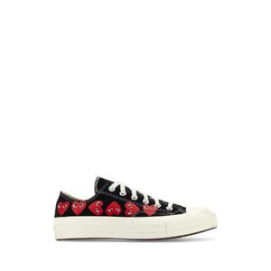COMME DES GARCONS PLAY 블랙 캔버스 Comme Des Garcons X Converse 스니커즈 AZK126001 BLACK