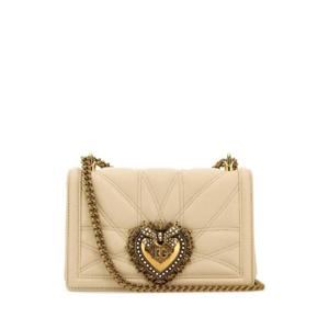 DOLCE & GABBANA Ivory nappa leather Devotion shoulder bag BB7158AW437 8H000