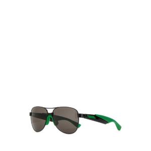 BOTTEGA VENETA 블랙 메탈 마이터 에비에이터 선글라스 744432V4450 1049