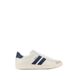 BALLY 화이트 가죽 티아고 스니커즈 MSK0D5VT031 I0R1