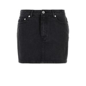 A.P.C. Black denim mini skirt COGEXF06093 LZE