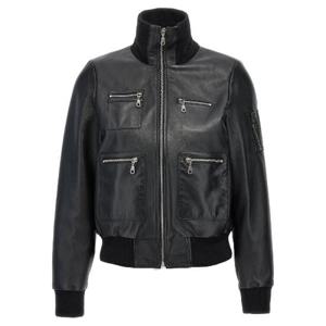 CHLOE Leather bomber jacket CH25SCV11206001