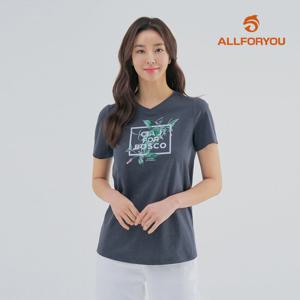[올포유] [모델착장] 여성 원포인트 반팔 티셔츠 ALTRM4151-190