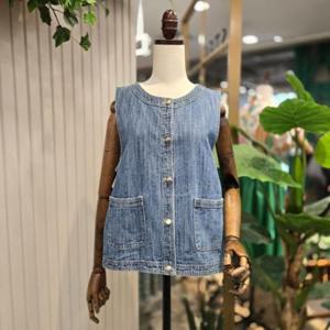 스테파니 HC05 버튼청조끼 A25DM5209