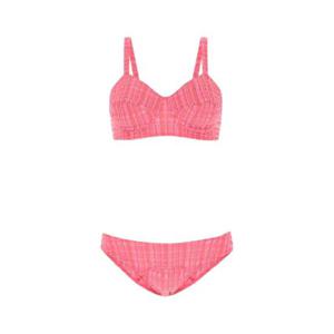 LISA MARIE FERNANDEZ 푸시아 스트레치 시어서커 골드윈 비키니 2022RES242FSS FUCHSIA