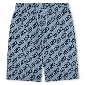 [겐조키즈][ESSENTIALS] 블루 로고 올오버 코튼 버뮤다 반바지 Z255AFP714