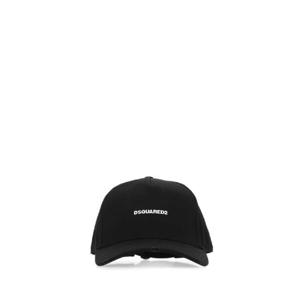 DSQUARED 블랙 코튼 야구 모자 BCM060305C00001 M063