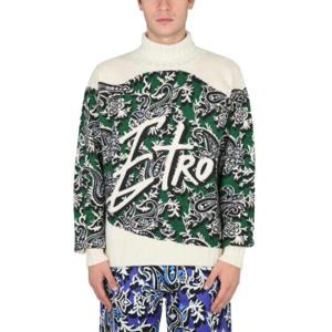 ETRO 로고와 페이즐리 프린트가 있는 저지 1N854_97480500