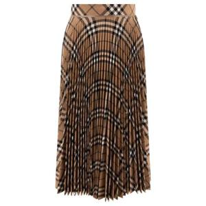 BURBERRY Wool blend pleated Check skirt 8093011