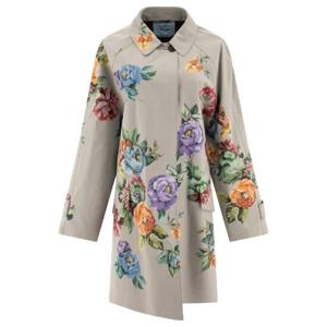 PRADA Printed cotton single breasted coat P658R S OOO14ZVF0276
