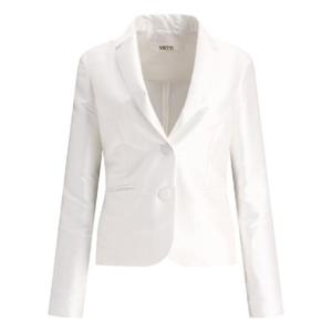F.IT Satin single breasted blazer 4130 F41271 BIANCO