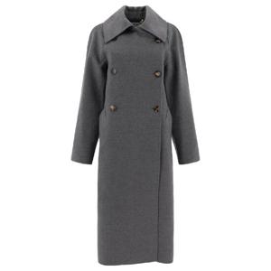 LOEWE Wool and cashmere double breasted coat S540Y01XA78589 DARK GREY MELANGE