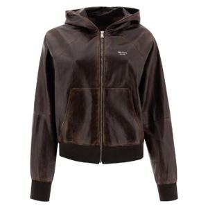 PRADA Hoodie style leather jacket 58A21916ILF0003 S OOO